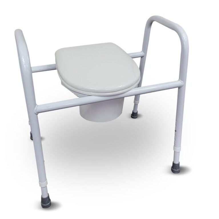 Overtoilet Frame 60cm Seat W SG/CPan PC White Alu