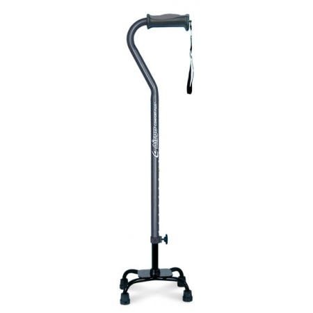 HMR Airgo Comfort-Plus Adjustable Quad Cane - Large Base - Black