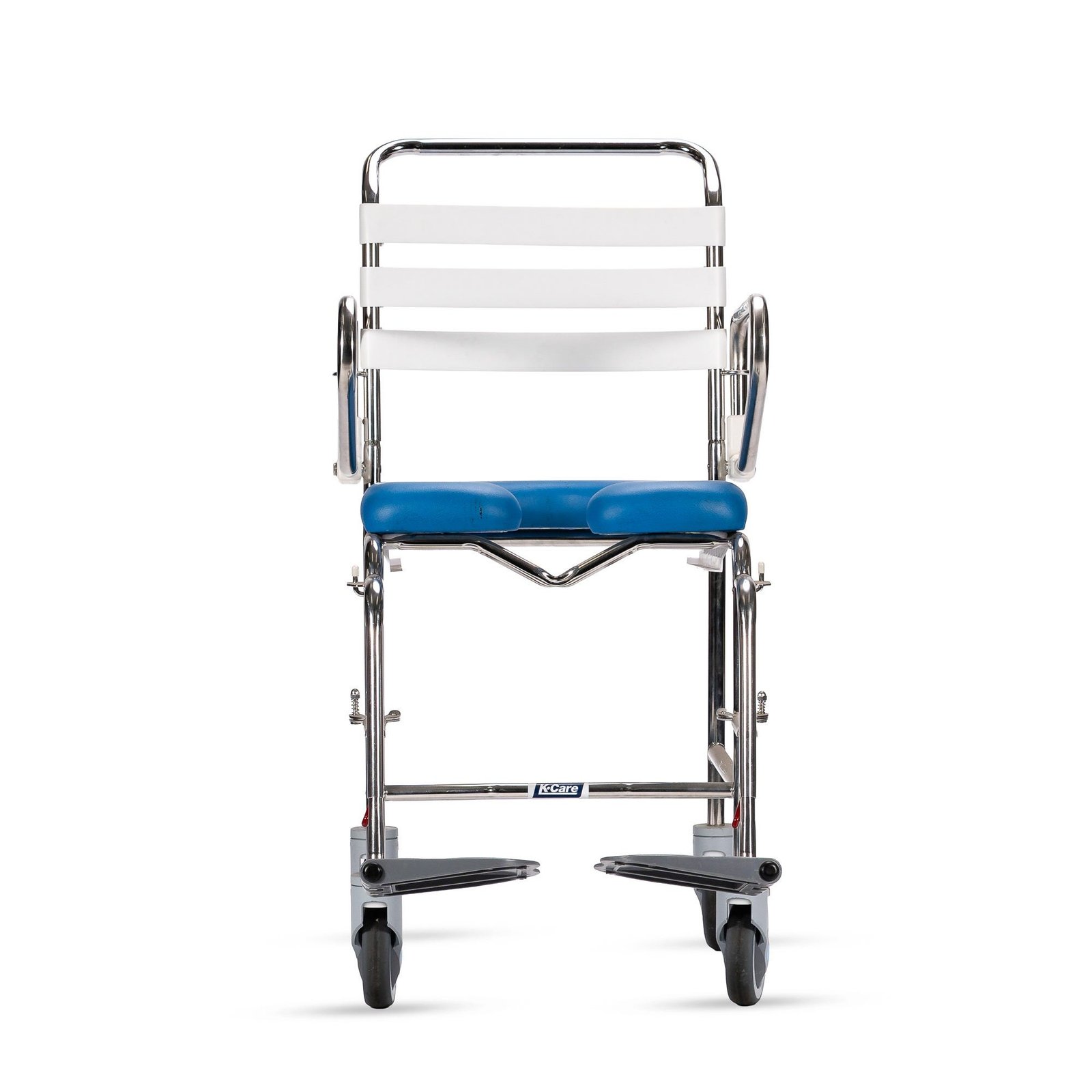 KCare Attendant Propelled Shower Commode with Swing-Up Arms and Swingaway Footrest - Image 4