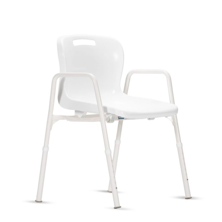KCare Shower Chair with Arms and Clip On Plastic Seat - 500mm