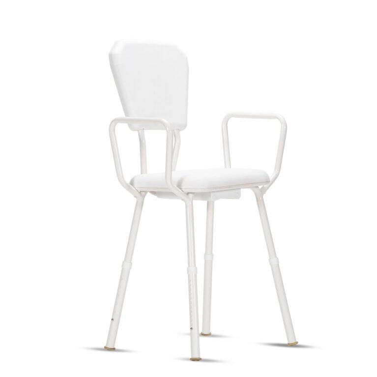 KCare Shower Stool with Arms and Padded Backrest