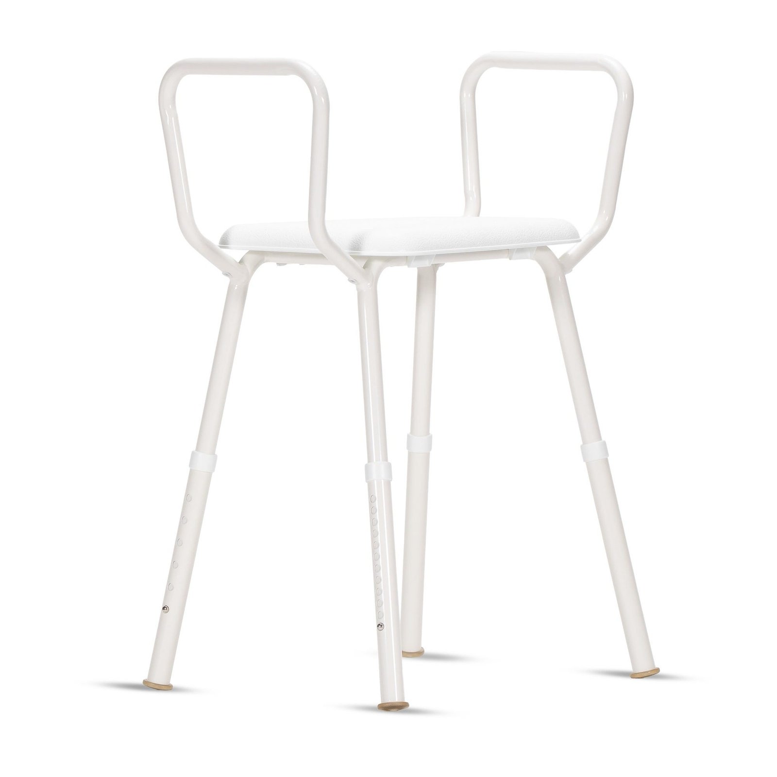 KCare Shower Stool with Arms and Clip On Plastic Seat
