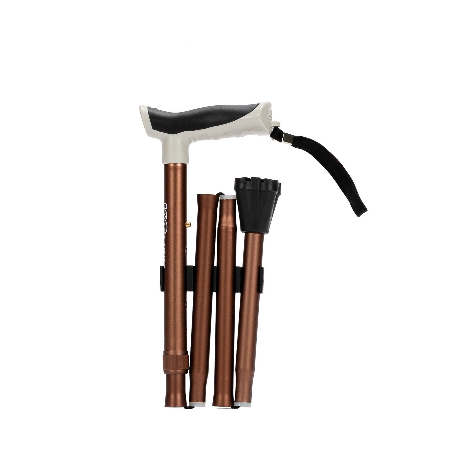 KCare Folding Cane - Anodised Brown