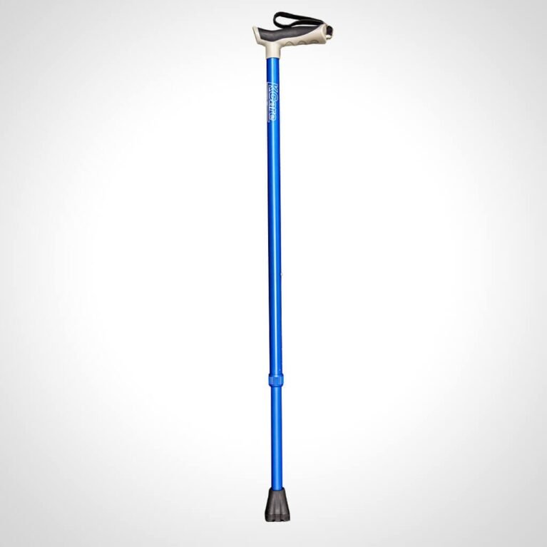 KCare T Handle Cane - Anodised Blue