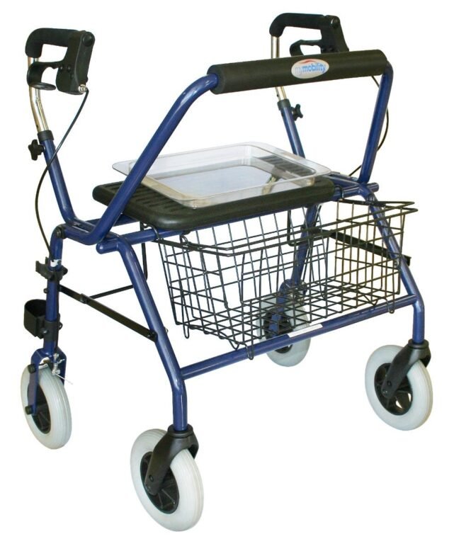Seat Walker, Maxi, Sngl Whls, H Brakes, 8" Castors