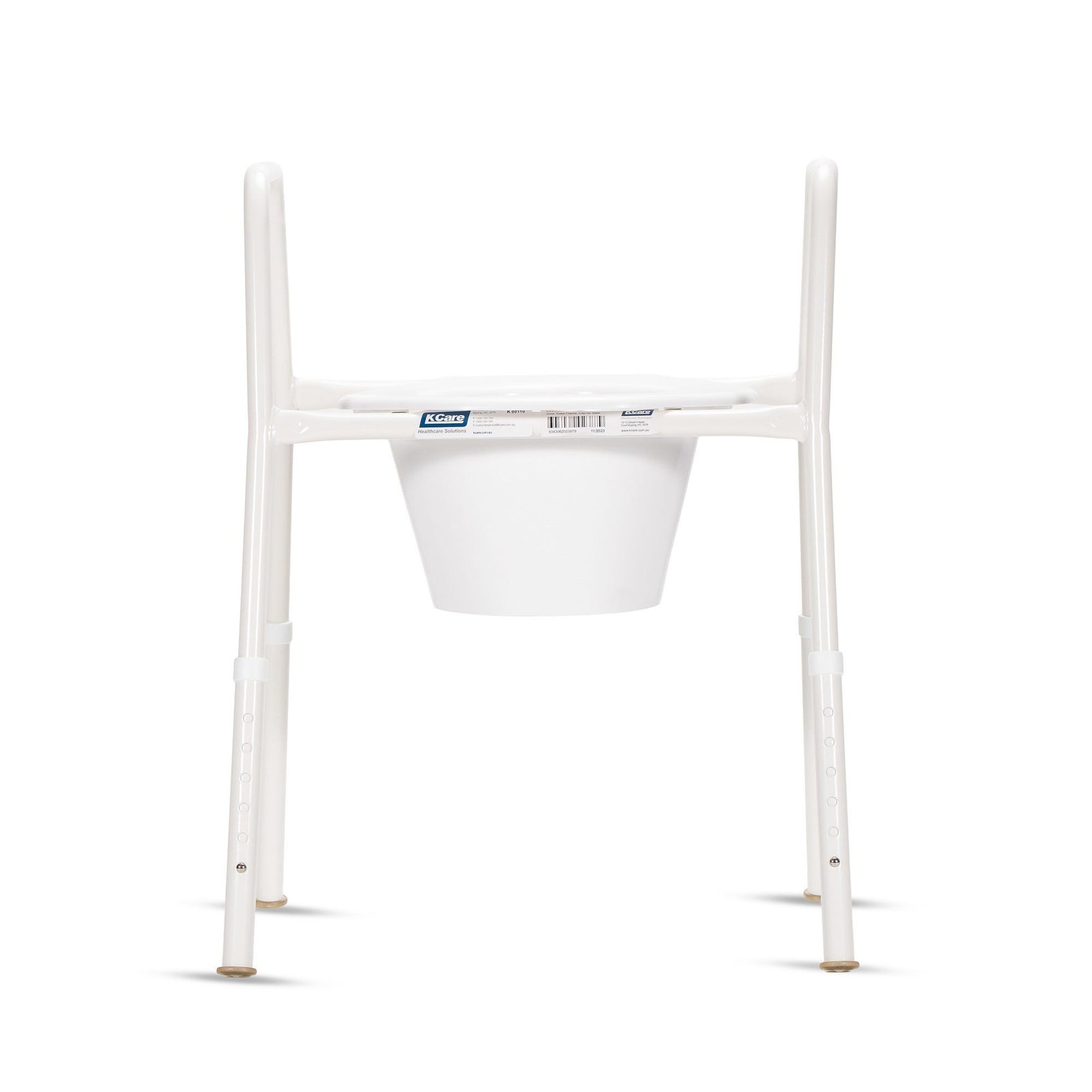KCare Over Toilet Frame with Clip On Plastic Seat and Splash Guard - 465mm - Image 2