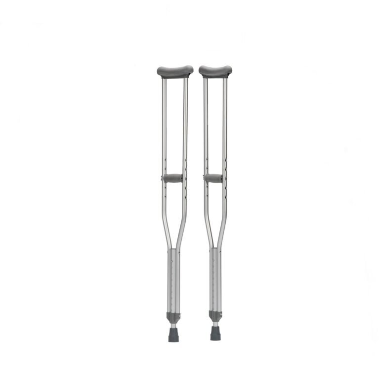 KCare Underarm Crutch - Medium Adult - Adj Height, Aluminium - (Pair)