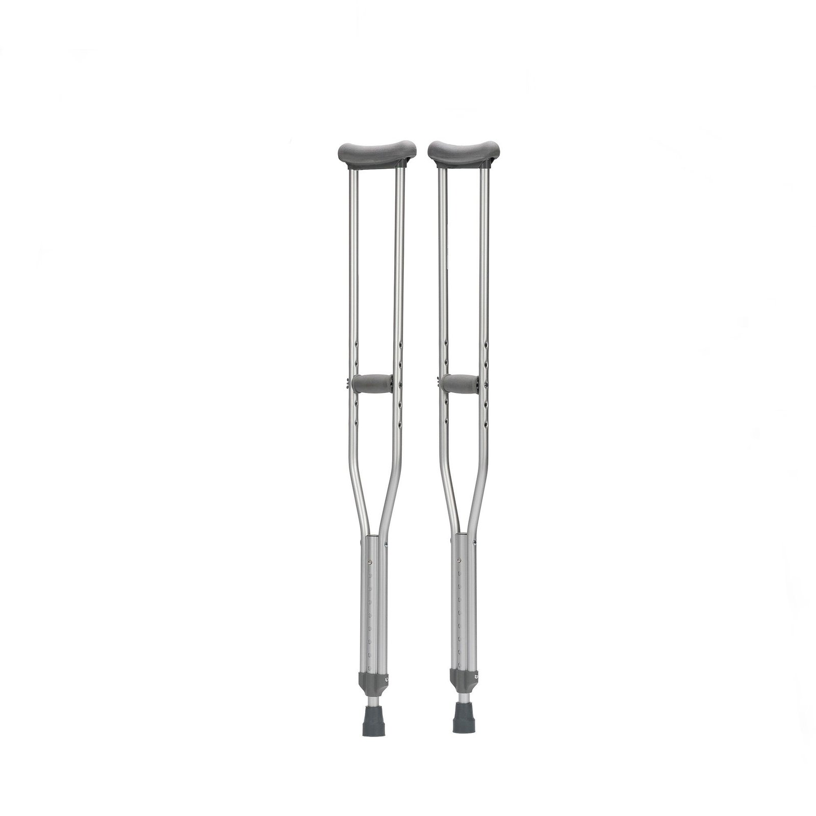 KCare Underarm Crutch - Medium Adult - Adj Height, Aluminium - (Pair)