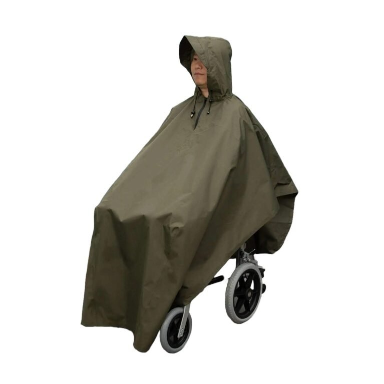 Staydry Wheelchair Poncho - Khaki Green